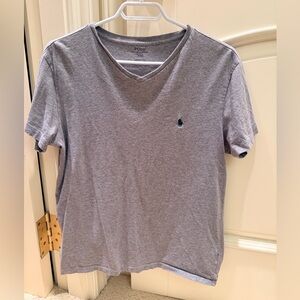 Polo Ralph Lauren Gray V-Neck Tee with green Embroidered Pony size M